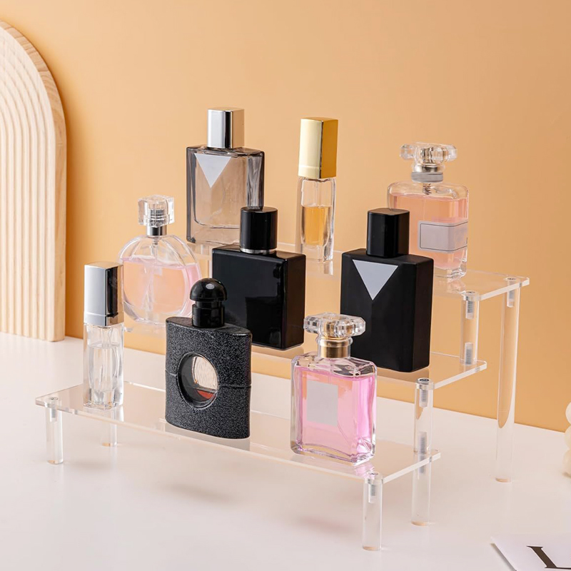 Perfume Fragrance Holder - 1-4 Tier Acrylic Display Stand Clear