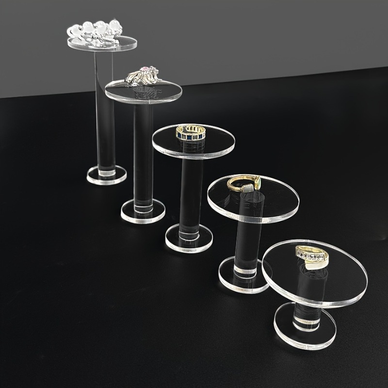 Perfume Fragrance Holder - 5pcs Transparent Acrylic Tiered Round Display