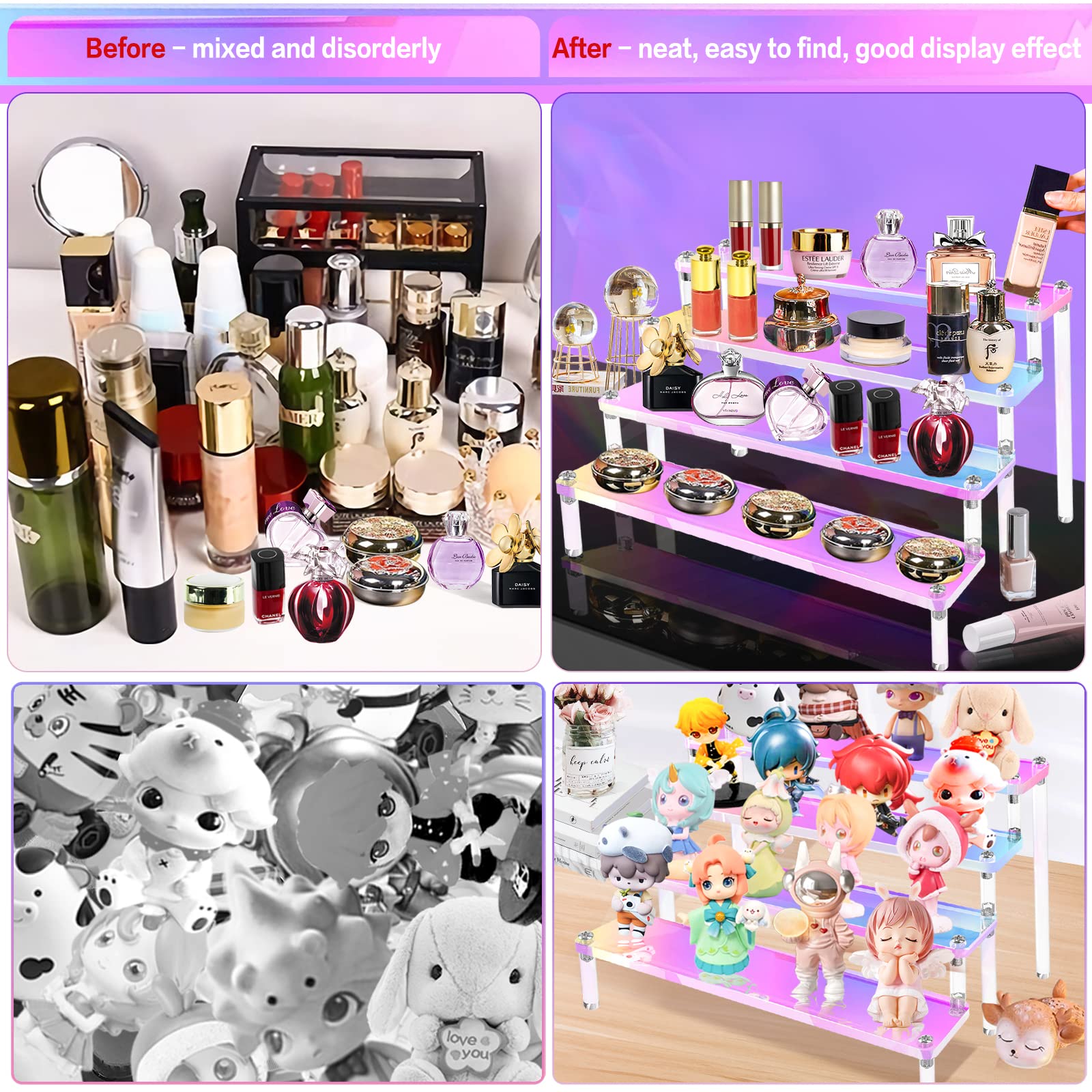 1-5 Tier Iridescent Acrylic Di - Perfume Fragrance Holder recension och pris