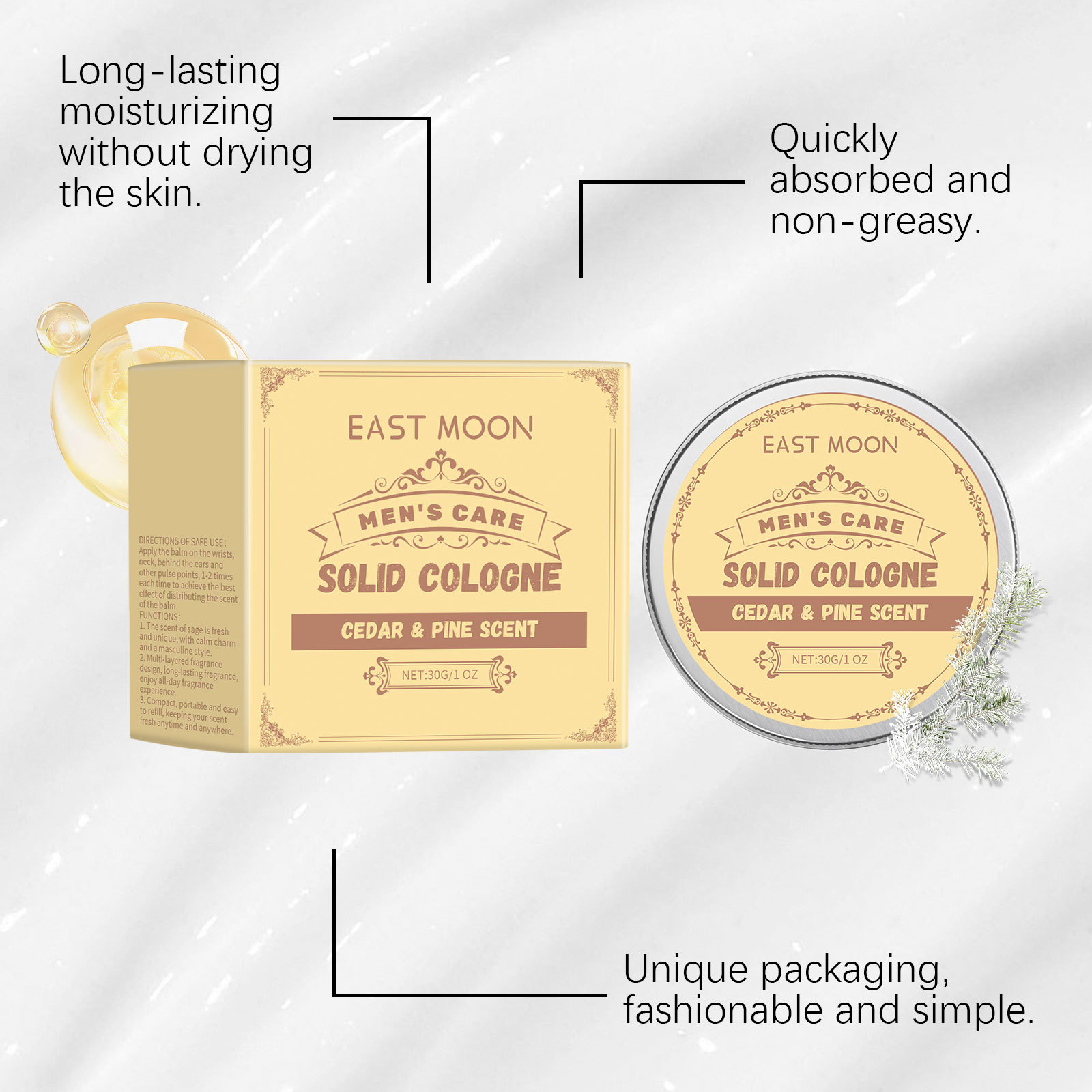 East Moon 30g Cedar Wood Solid - Cologne Solid Balm recension och pris