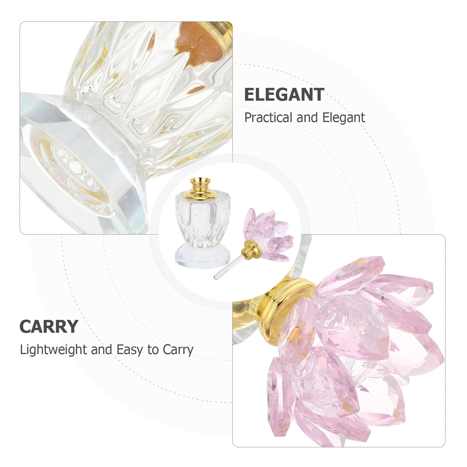 Crystal Perfume Bottle Pink 3M - Perfume Refill Bottle recension och pris
