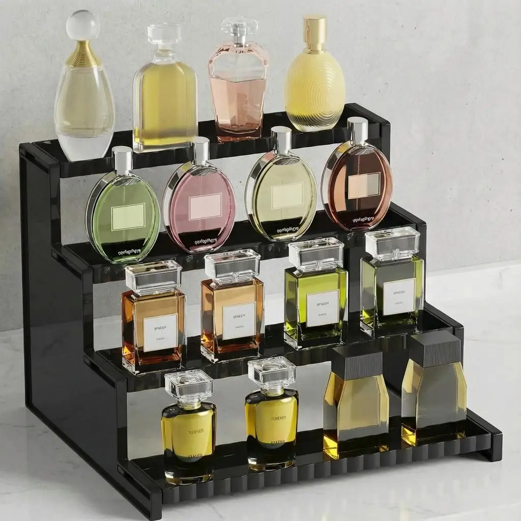 12 Inch 4-Tier Black Display S - Perfume Fragrance Holder recension och pris