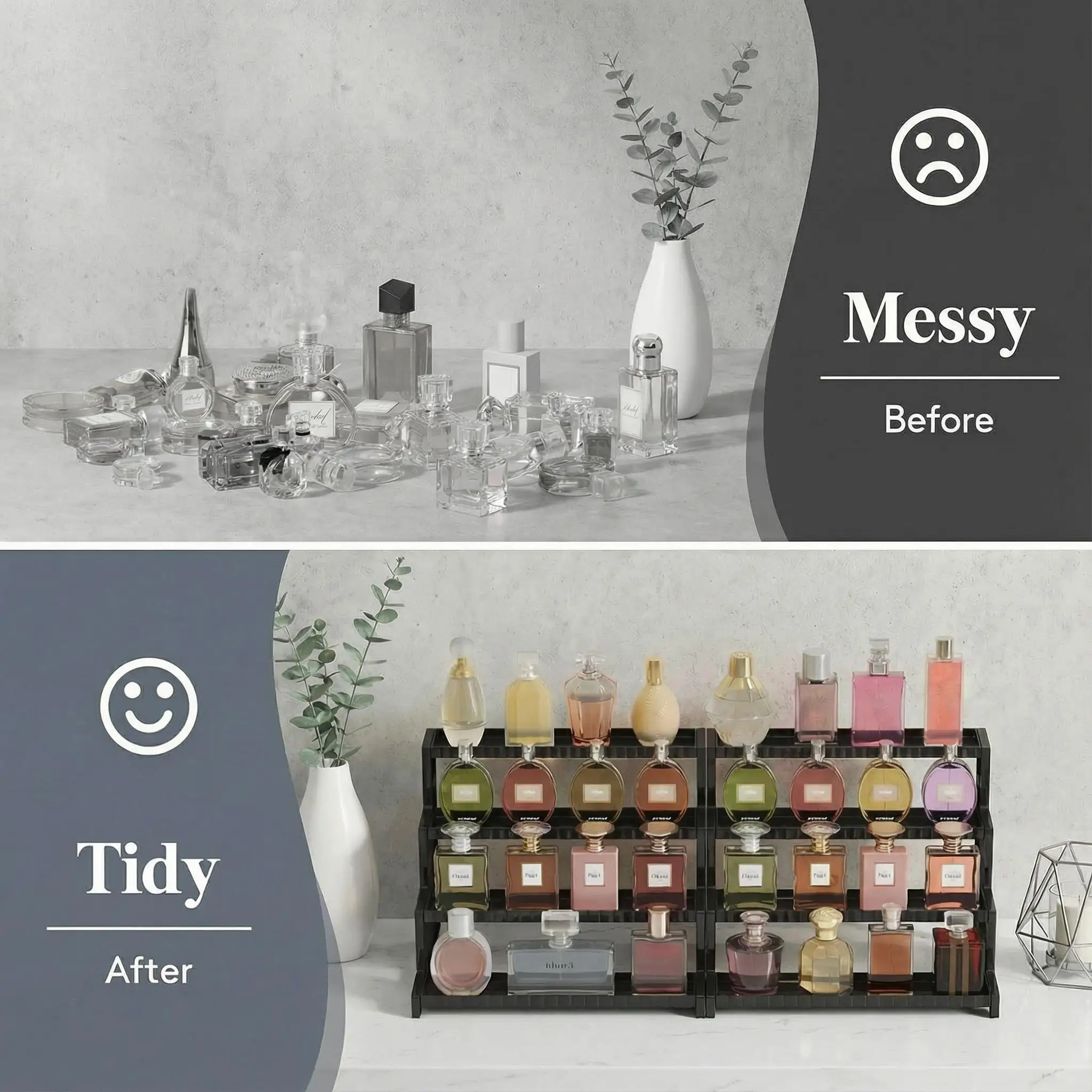 12 Inch 4-Tier Black Display S - Perfume Fragrance Holder recension och pris