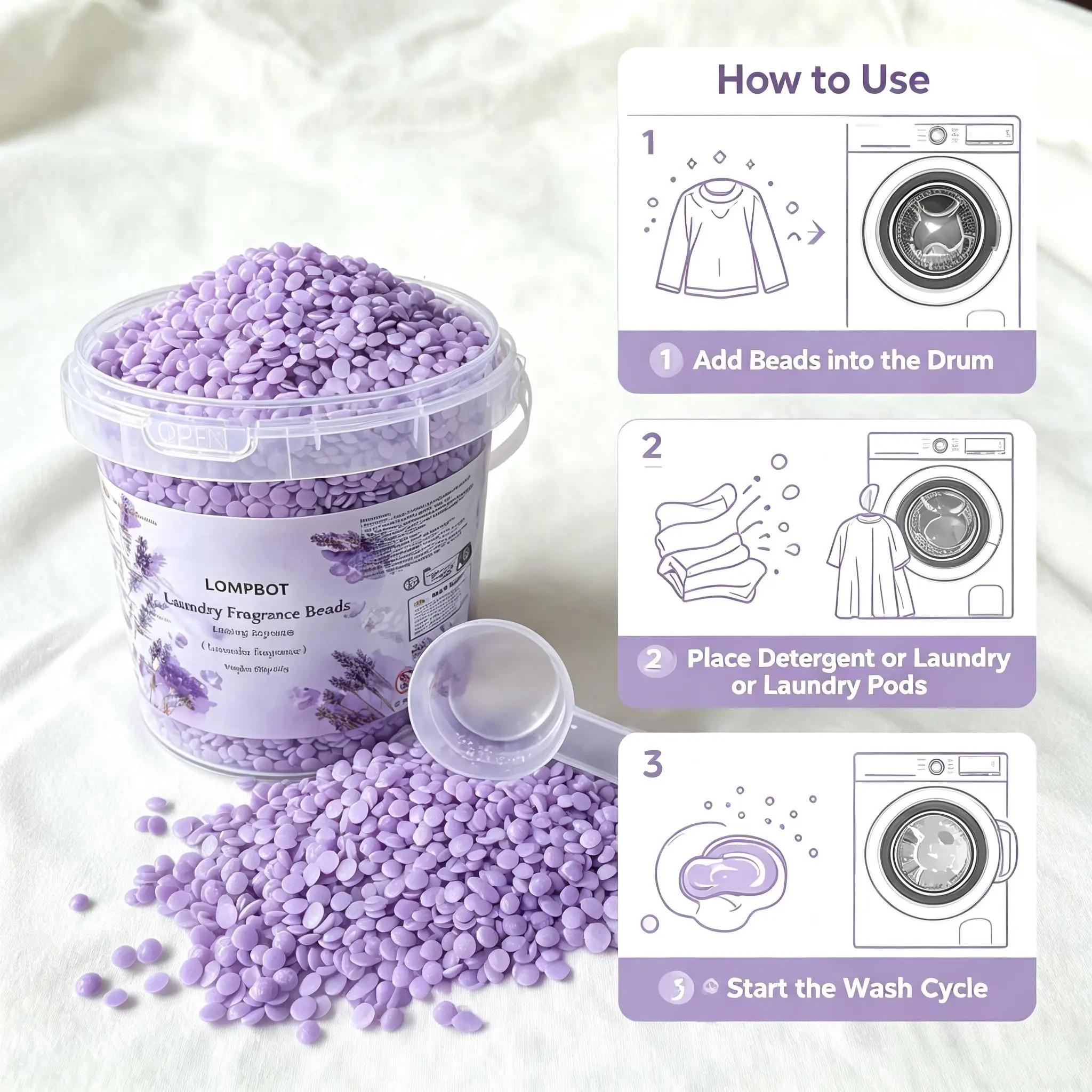 800g Big Bucket Laundry Scent  - Perfume Fragrance Powder recension och pris